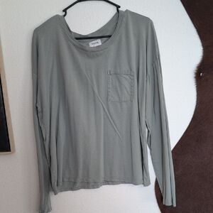 MATE the Label Long Sleeve Top in Soft Green